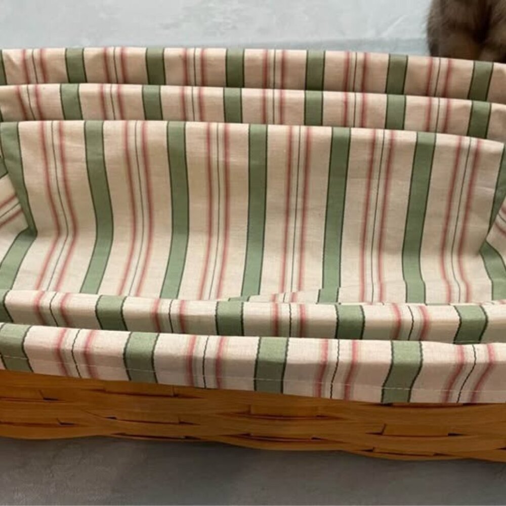 Set of 3 Peterboro Fabric Lined Baskets